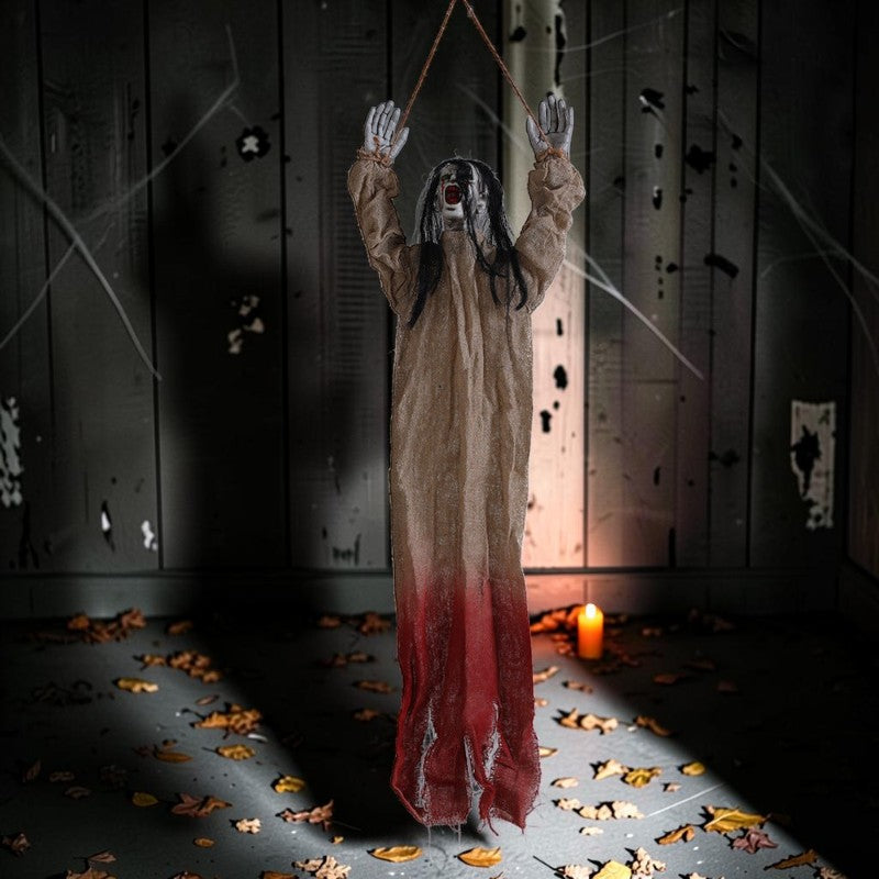 Long-Haired Hanging Ghost Decor