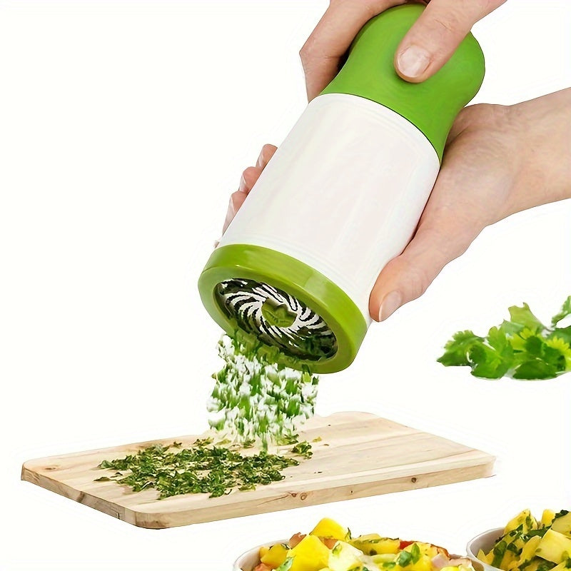 HerbMate - Manual Handheld Herb Chopper Sharp Stainless Steel Blades with Ergonomic Handle | Compact, Lightweight, and Easy to Clean