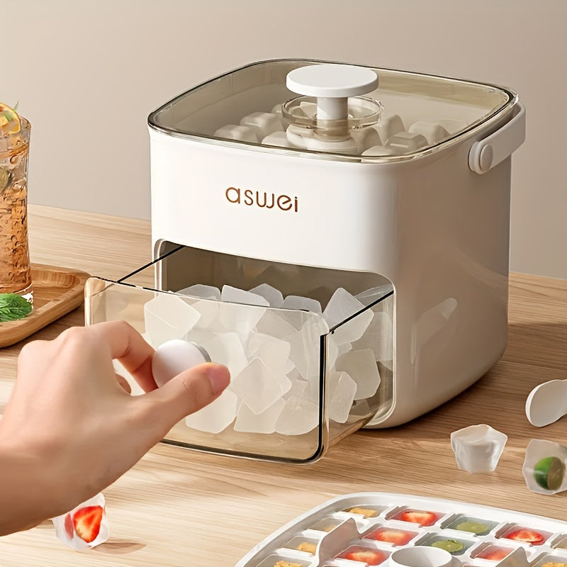 ChillMate - Ice Cube Storage and Dispenser Neat, Space-Saving Ice Organization | Easy-Access Pull-Out Drawer for Quick Ice Retrieval
