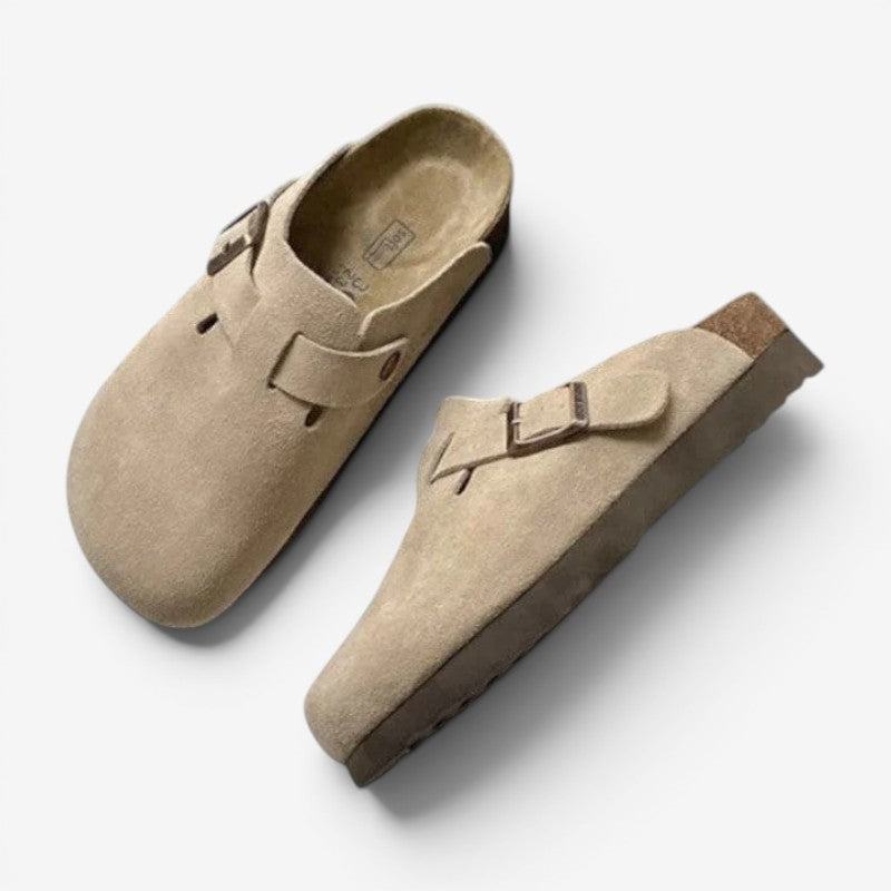 Adjustable Buckle Clogs with Round Toe