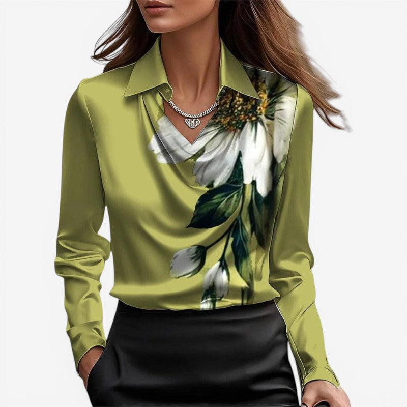 Slim Fit High Collar Blouse