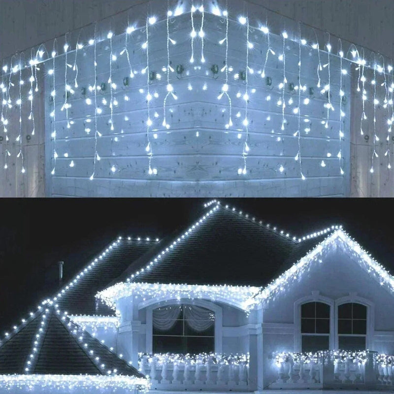 IceSpark – Összekapcsolható LED-es jégcsapfüggöny többféle fénymóddal