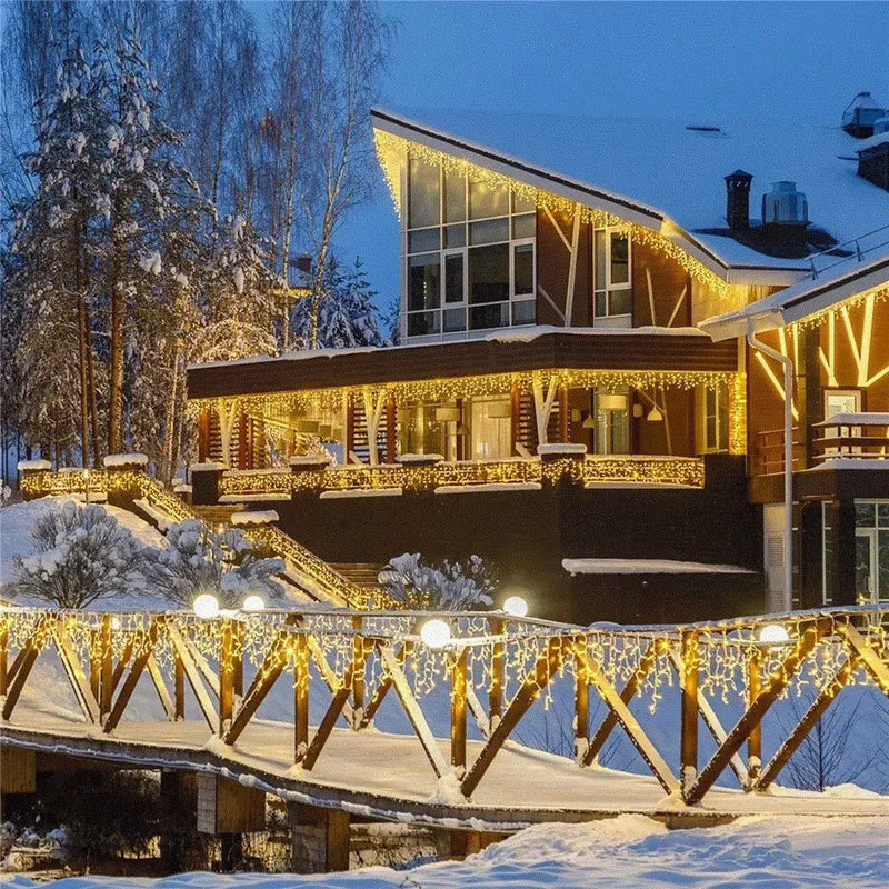 IceSpark – Összekapcsolható LED-es jégcsapfüggöny többféle fénymóddal