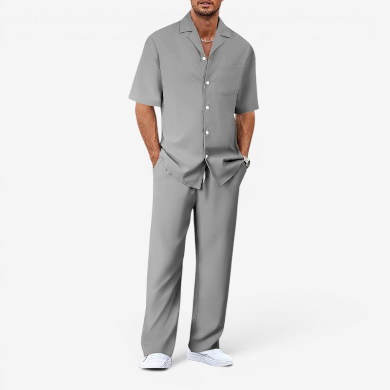 Men's Casual 2-Piece Set with Pockets