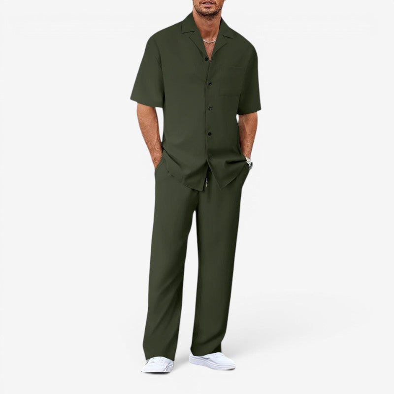 Men's Casual 2-Piece Set with Pockets