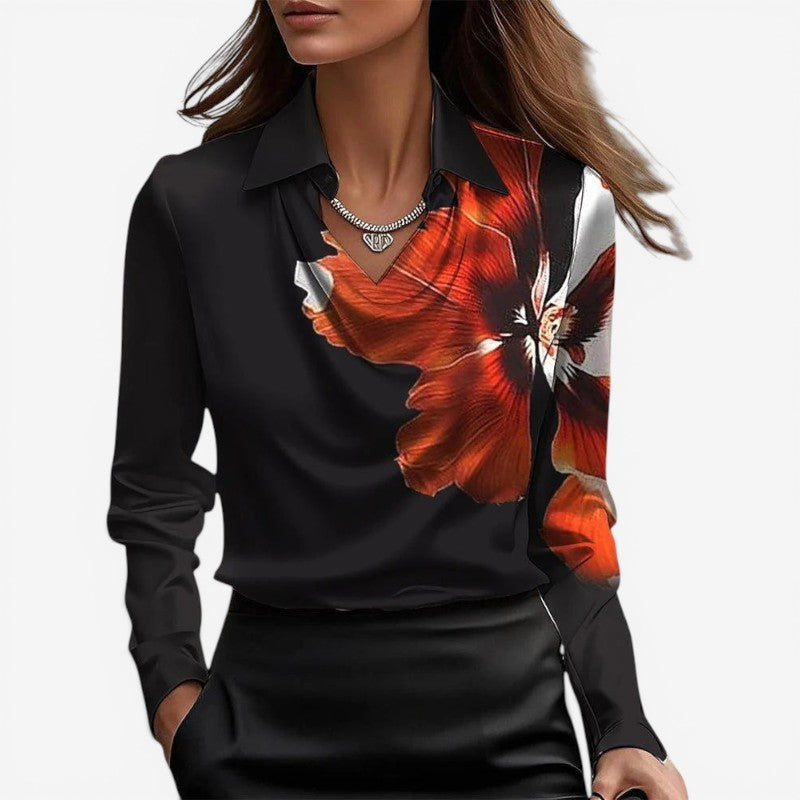 Slim Fit High Collar Blouse
