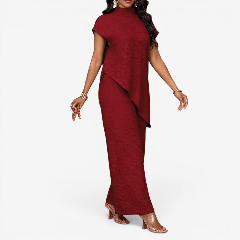Women’s Stylish Round Neck Two-Piece Set