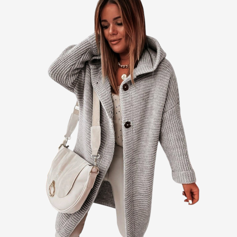 Chic Women’s Hooded Knit Sweater