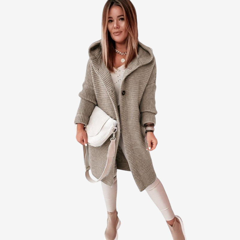 Chic Women’s Hooded Knit Sweater