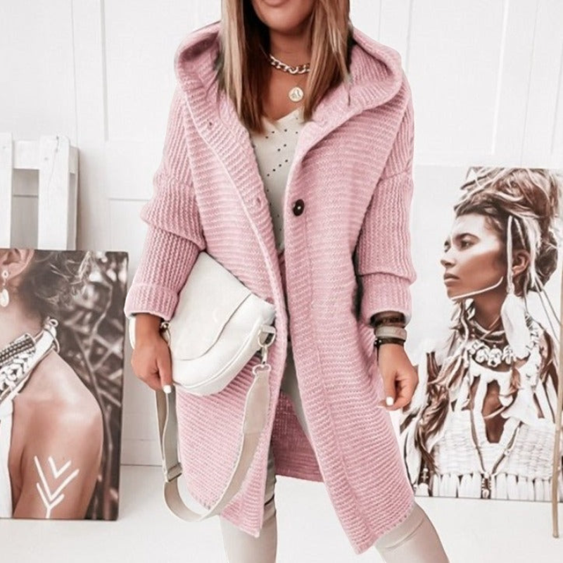 Chic Women’s Hooded Knit Sweater