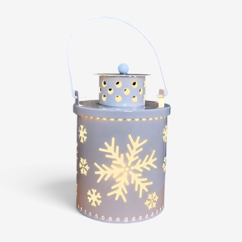 FestiveGlow - LED Lantern With Decorative Design And Flickering Light