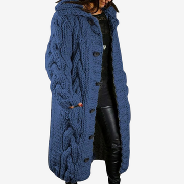 Women's Stylish Hooded Button Coat