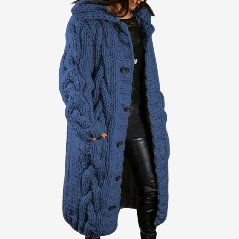 Women's Stylish Hooded Button Coat