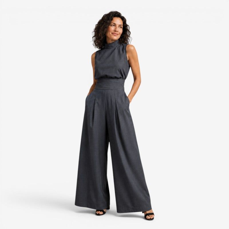 Elegant Women's Sleeveless Wide Leg Jumpsuit