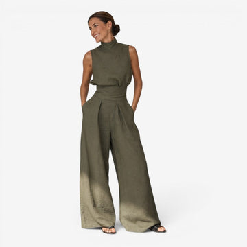 Elegant Women's Sleeveless Wide Leg Jumpsuit