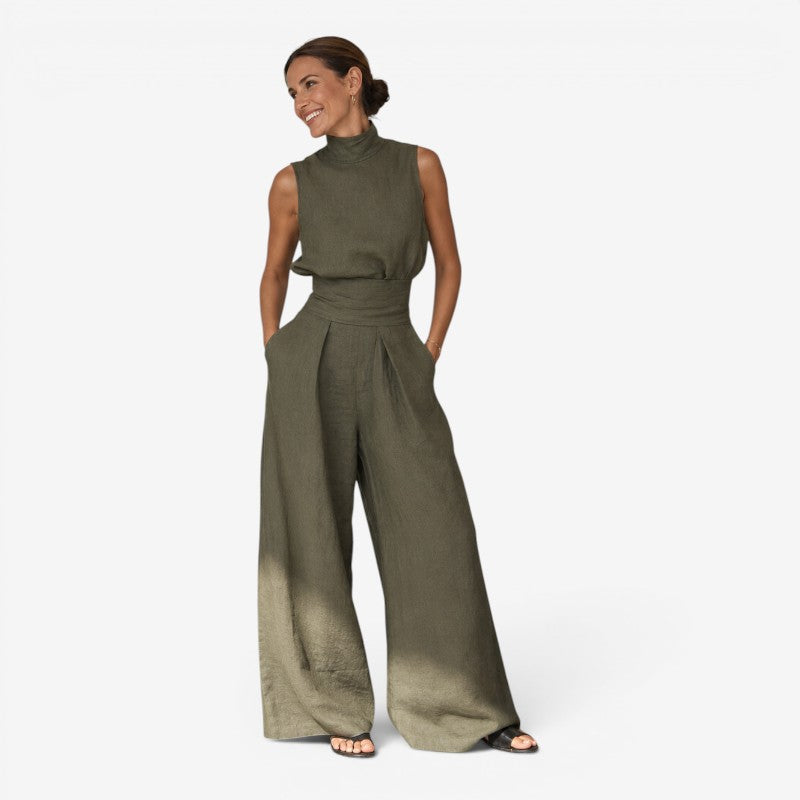 Elegant Women's Sleeveless Wide Leg Jumpsuit