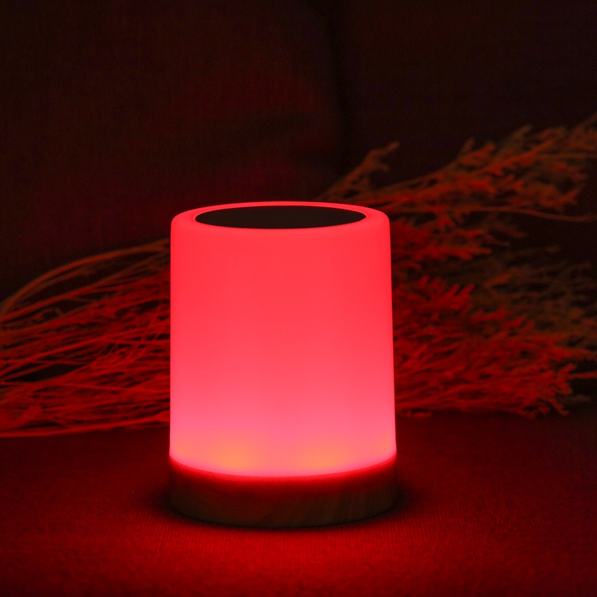 LumiNest - Modern Bedside Table Lamp Wood Base with Simple Elegance | Soft Even Light from Cylindrical White Shade | Warm Natural Accent for Modern or Classic Decor | Ideal for Nightstand, Desk or Reading Nook