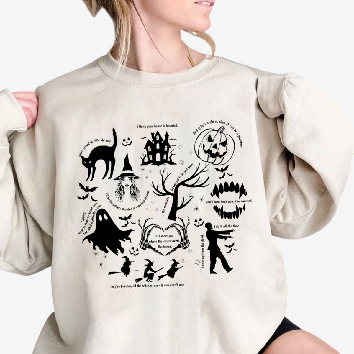 Bella - Kísérteties Halloween-mintás póló