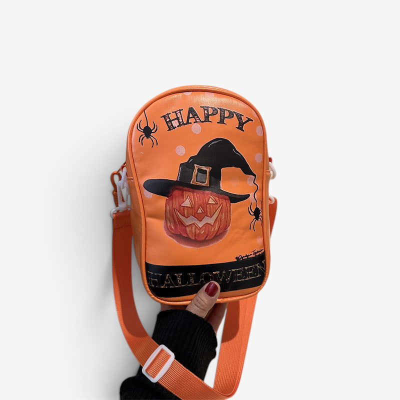 Chic Halloween Pumpkin Crossbody Bag