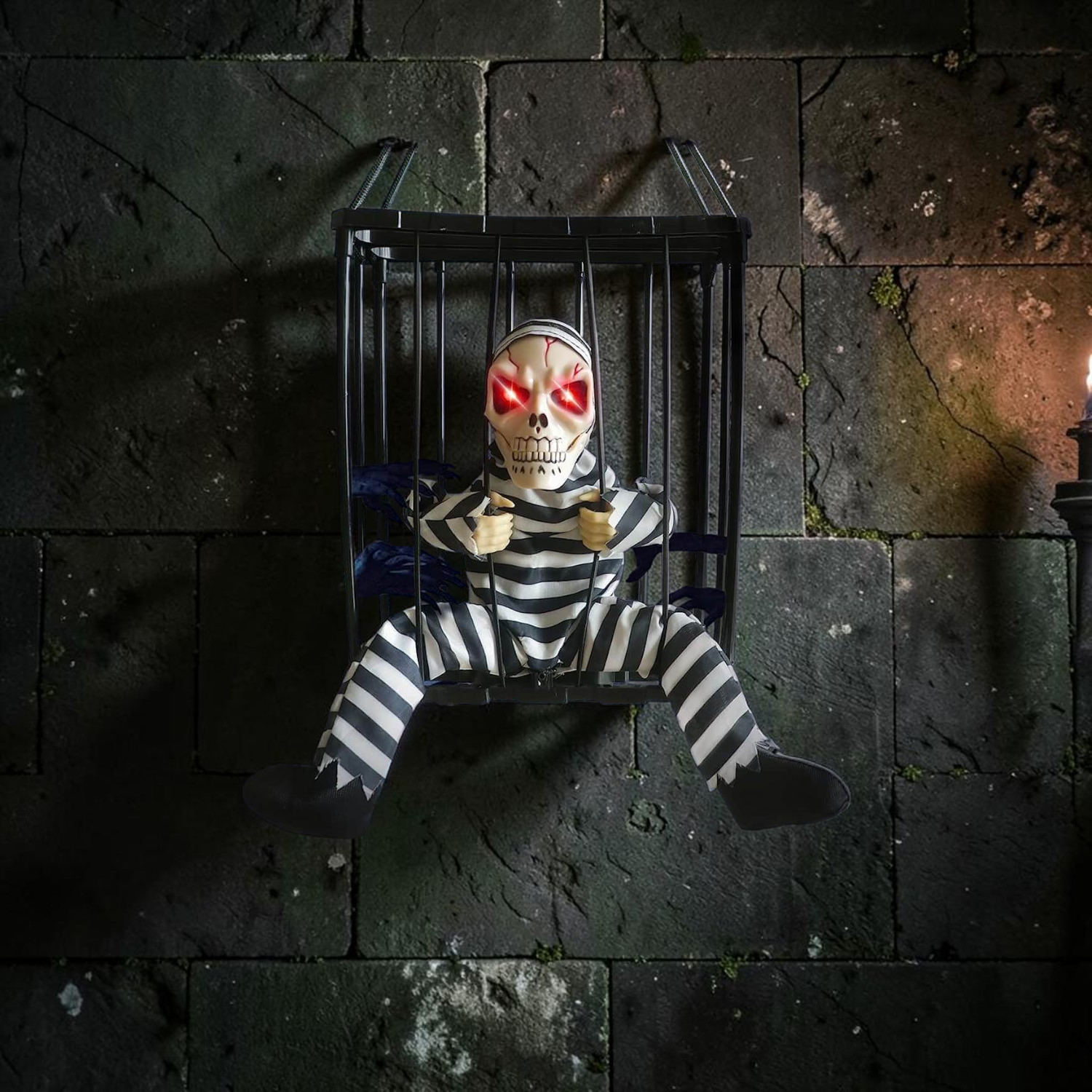Animated Skeleton Prisoner Decoration with Sound