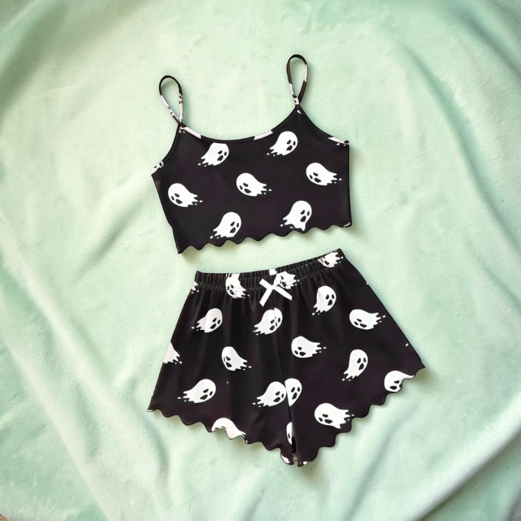 Bella - Halloween Sleepwear Set with Whimsical Ghost Designs