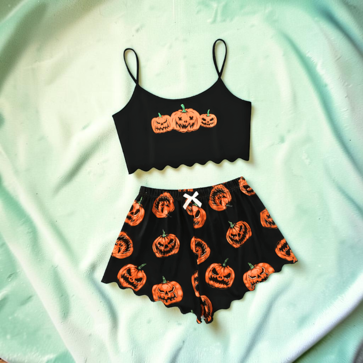 Bella - Halloween Sleepwear Set with Whimsical Ghost Designs