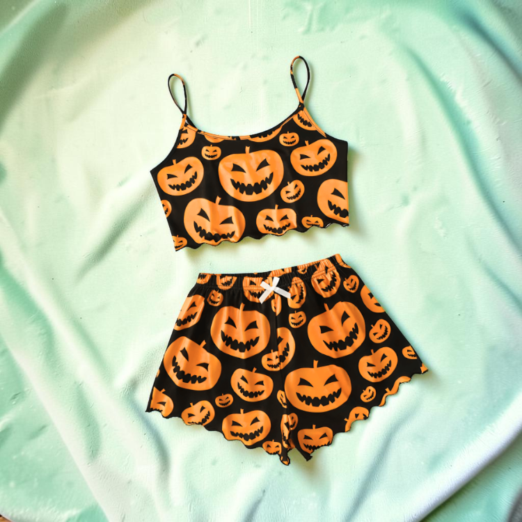 Bella - Halloween Sleepwear Set with Whimsical Ghost Designs