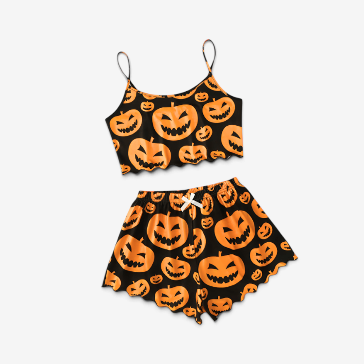 Bella - Halloween Sleepwear Set with Whimsical Ghost Designs