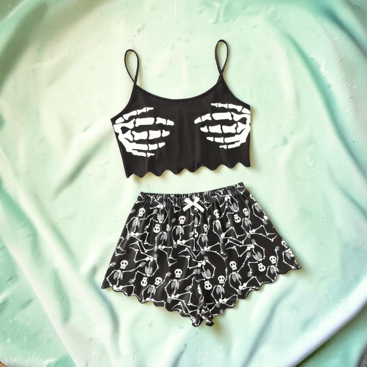 Bella - Halloween Sleepwear Set with Whimsical Ghost Designs