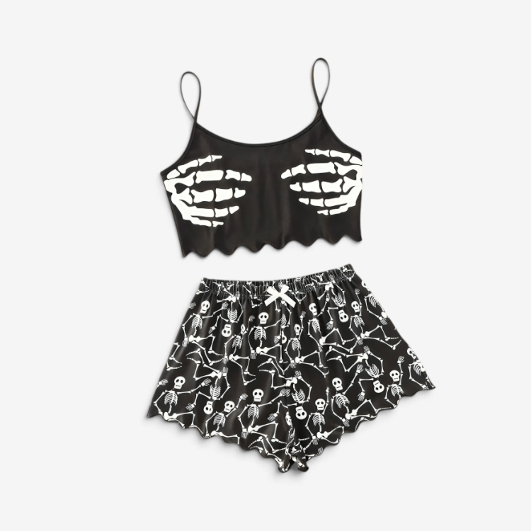 Bella - Halloween Sleepwear Set with Whimsical Ghost Designs