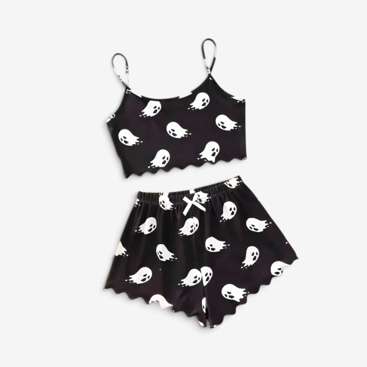 Bella - Halloween Sleepwear Set with Whimsical Ghost Designs