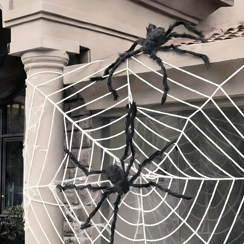 Halloween Spider Decoration Kit with Stretchable Web