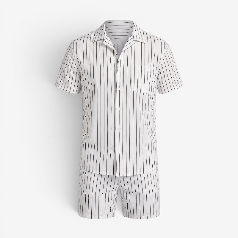 Men's Stylish Striped Shirt & Shorts Set