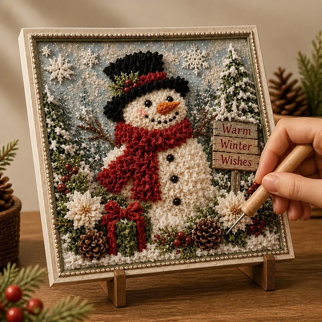 Yuleweave - 3D textil kézműves készlet előre vágott sablonnal