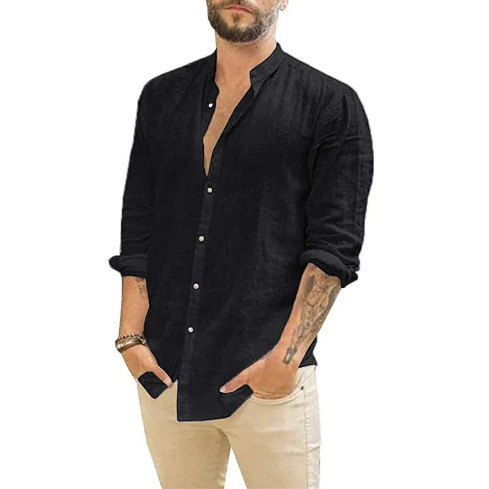 Brendon - Modern long-sleeve shirt with turtleneck