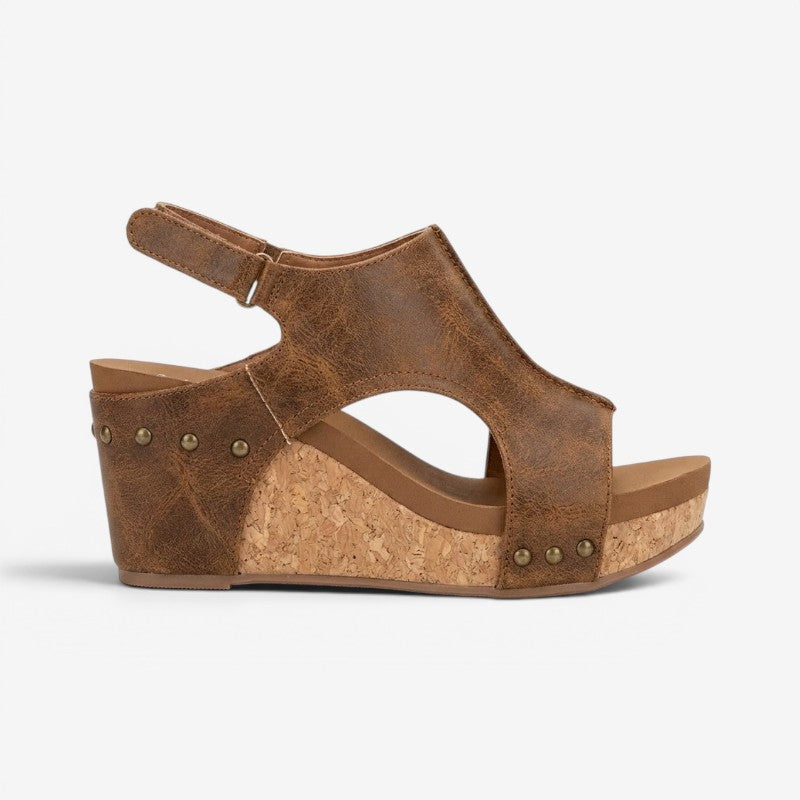 Women's Wedge Sandals with Adjustable Strap and Platform Sole