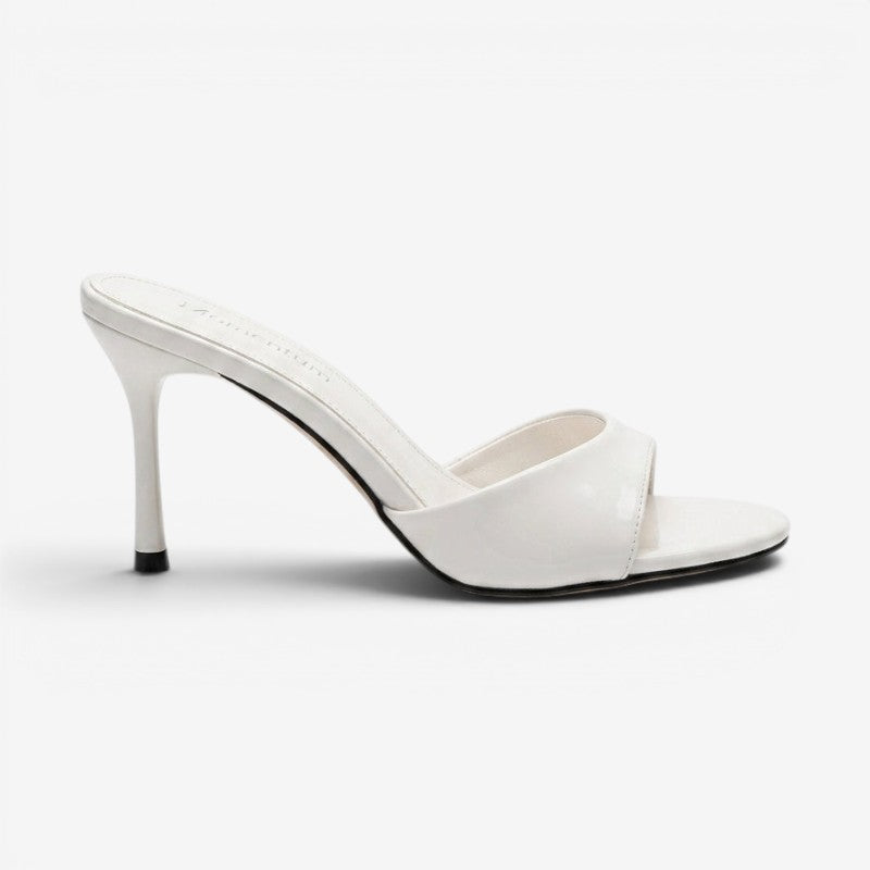 Women's Round Toe High Heel Sandals with Smooth Finish