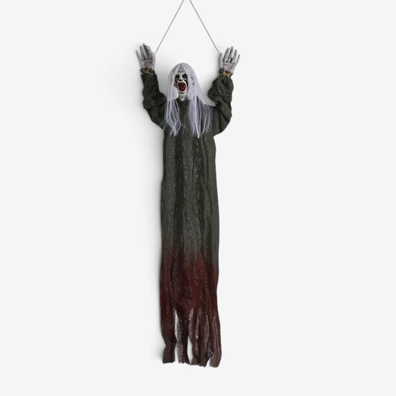Long-Haired Hanging Ghost Decor