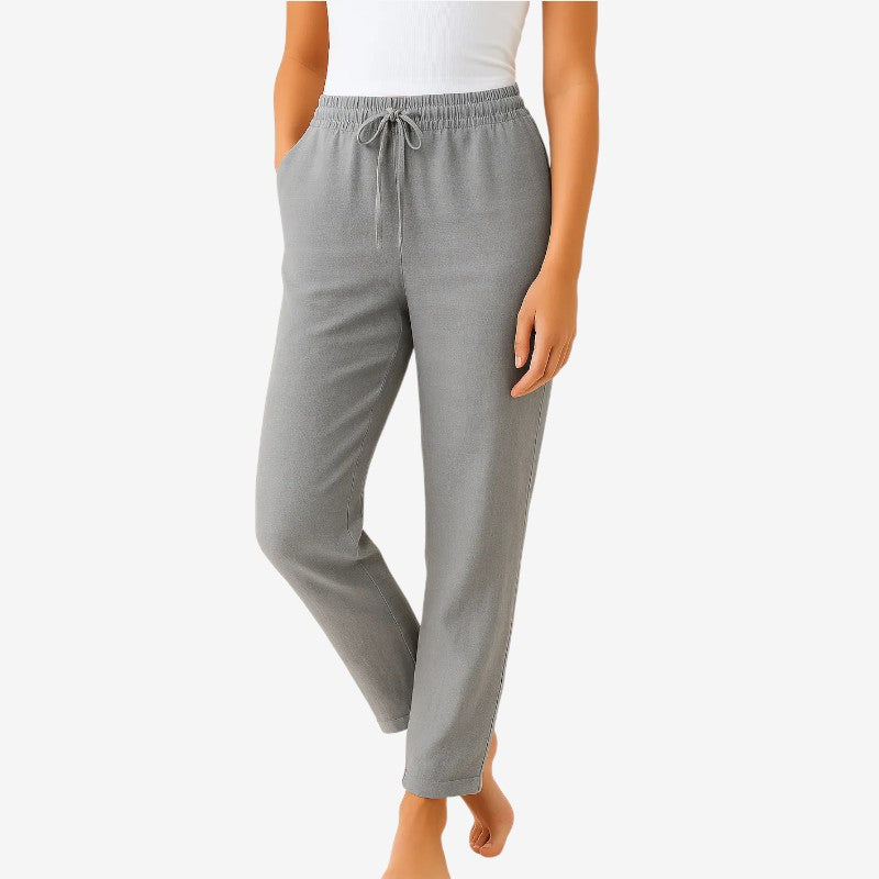 Women's Relaxed Wide Leg Trousers with Pockets