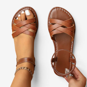 Cross Strap Open Toe Sandals for Women
