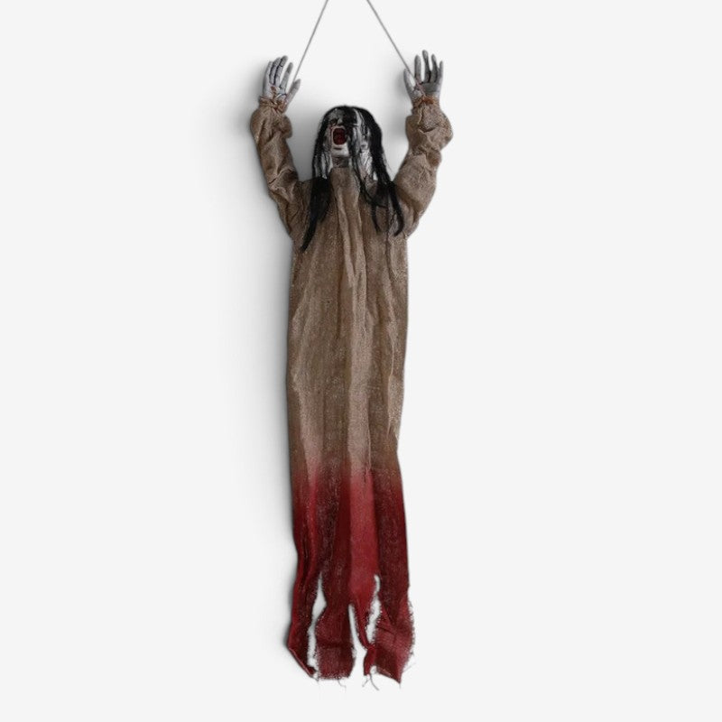 Long-Haired Hanging Ghost Decor