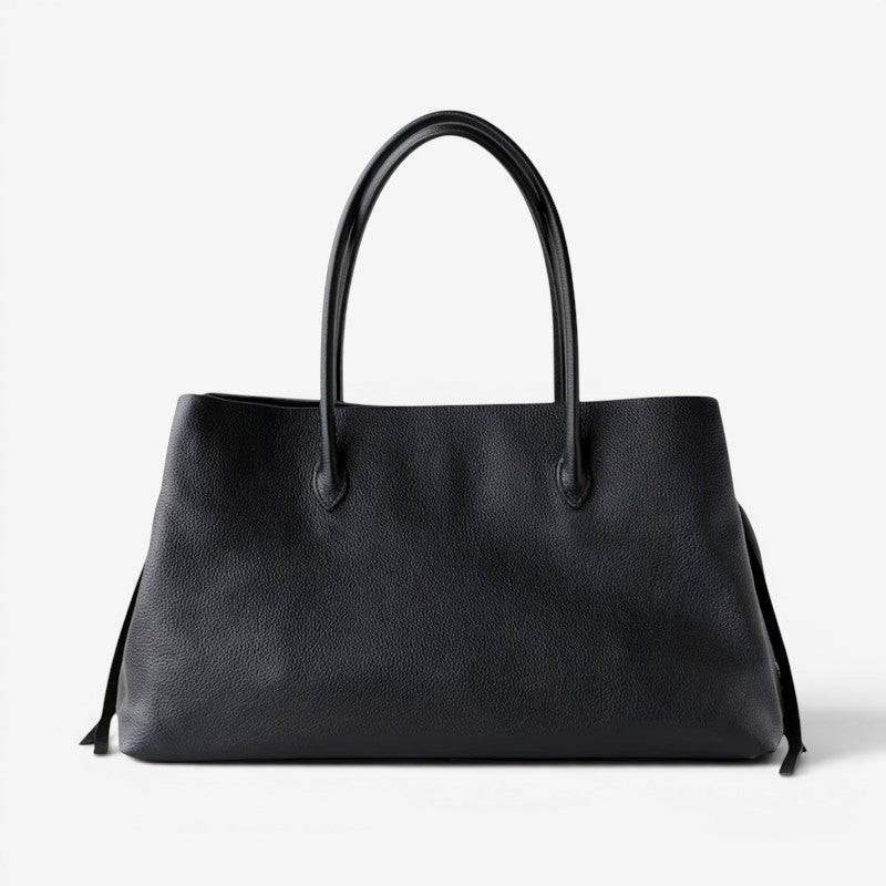 Women's Shoulder Bag with Top Handle and Zippered Compartments