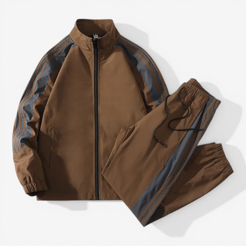 Zip-Up Jacket 2-Piece Set for Men