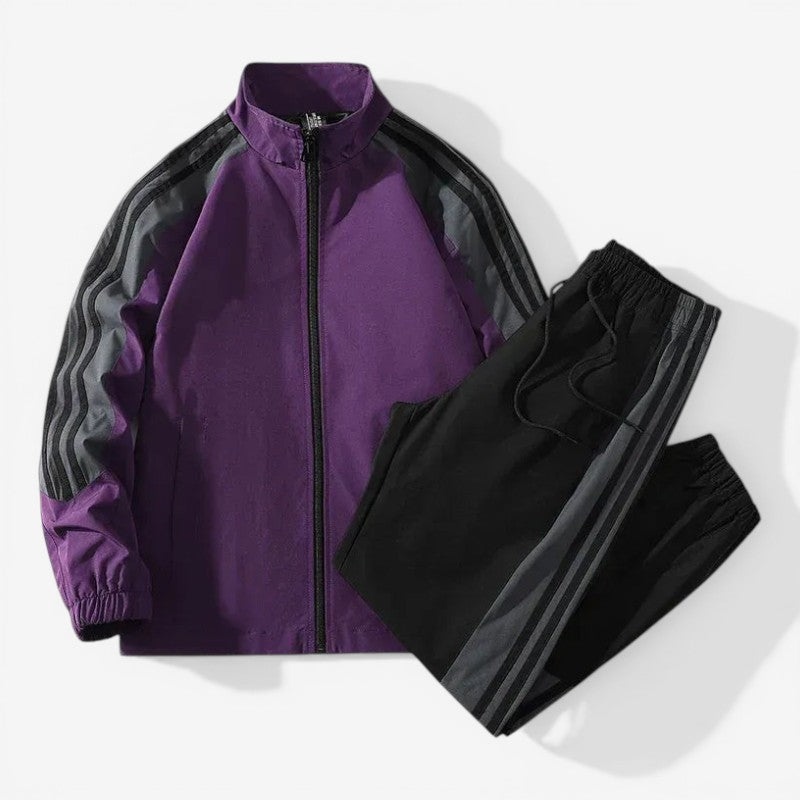 Zip-Up Jacket 2-Piece Set for Men