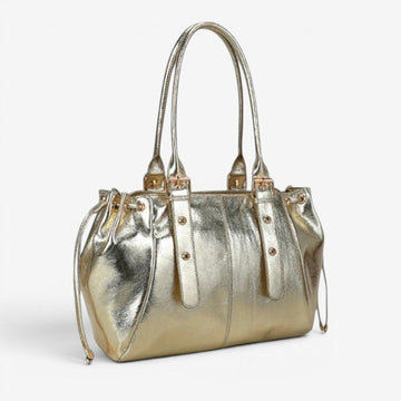 Women's Shoulder Bag with Adjustable Strap and Multi Zip Compartments
