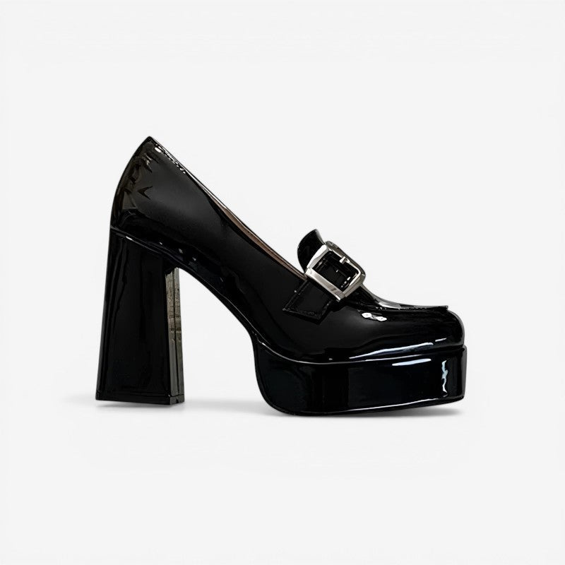 Women’s Wedge Heel Shoes with Buckle