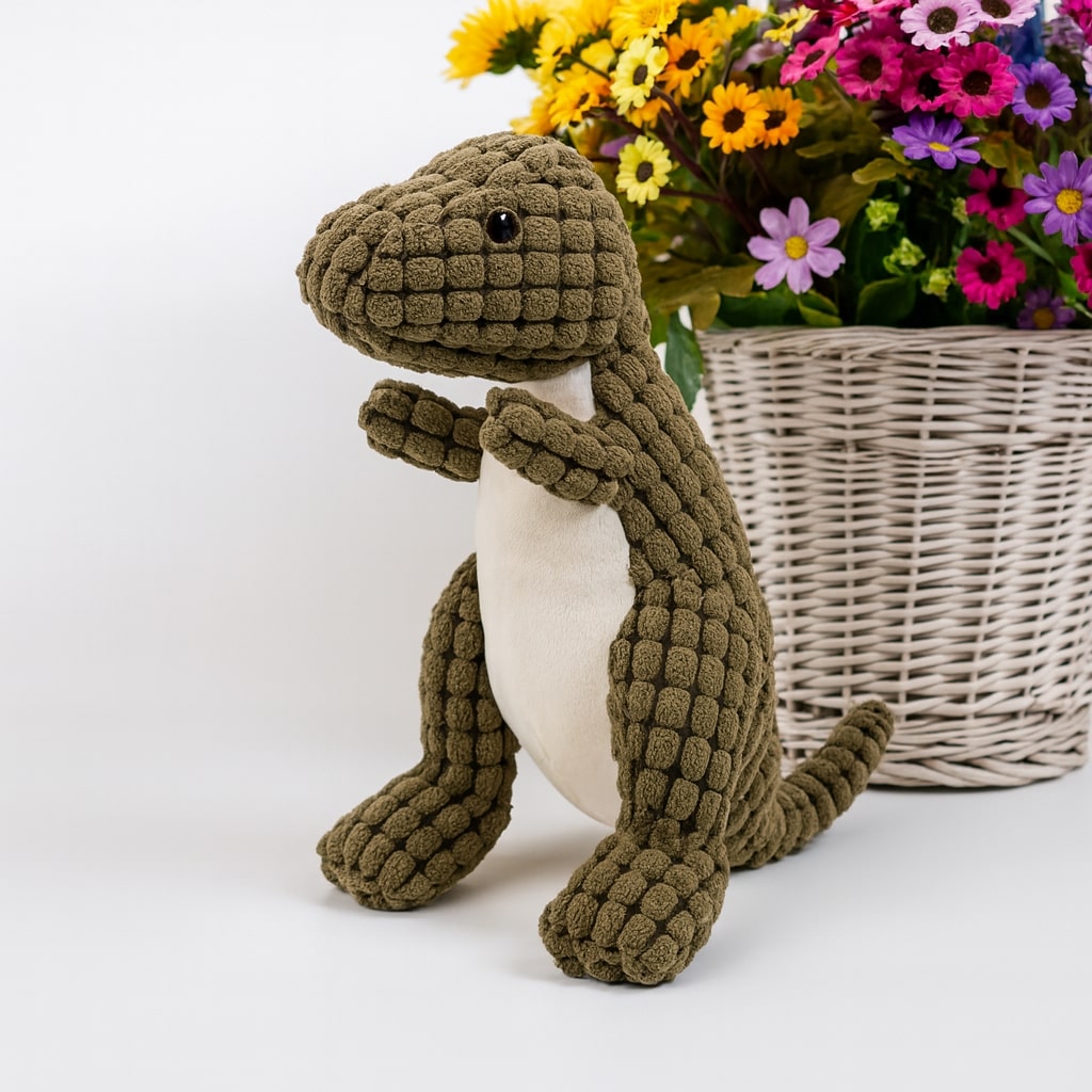 Pawrasaur - Plüss dinoszaurusz kutyajáték texturált felülettel