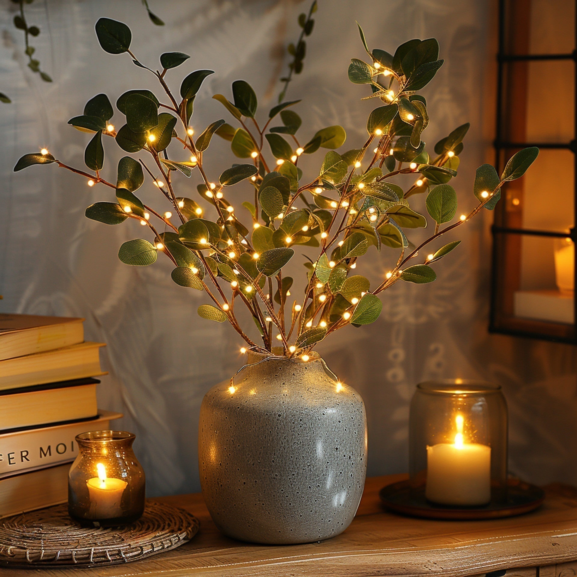 LumiFlor - LED Flower String Lights Realistic Flower and Leaf Design | Soft Battery-Powered Glow for Warm, Enchanting Ambiance | Versatile Decoration for Home, Office, Weddings, or Events