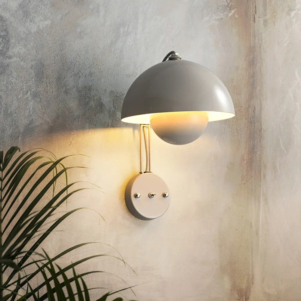 LumiShroom - Wall Light Mushroom-Inspired Design with Soft Ambient Glow | Elegant Minimalist Accent for Bedroom, Hallway, or Cozy Corner | Whimsical Decorative Lighting for Modern Interiors