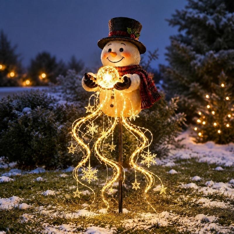 SnowLume - Napelemes hóember kerti lámpa LED világítással